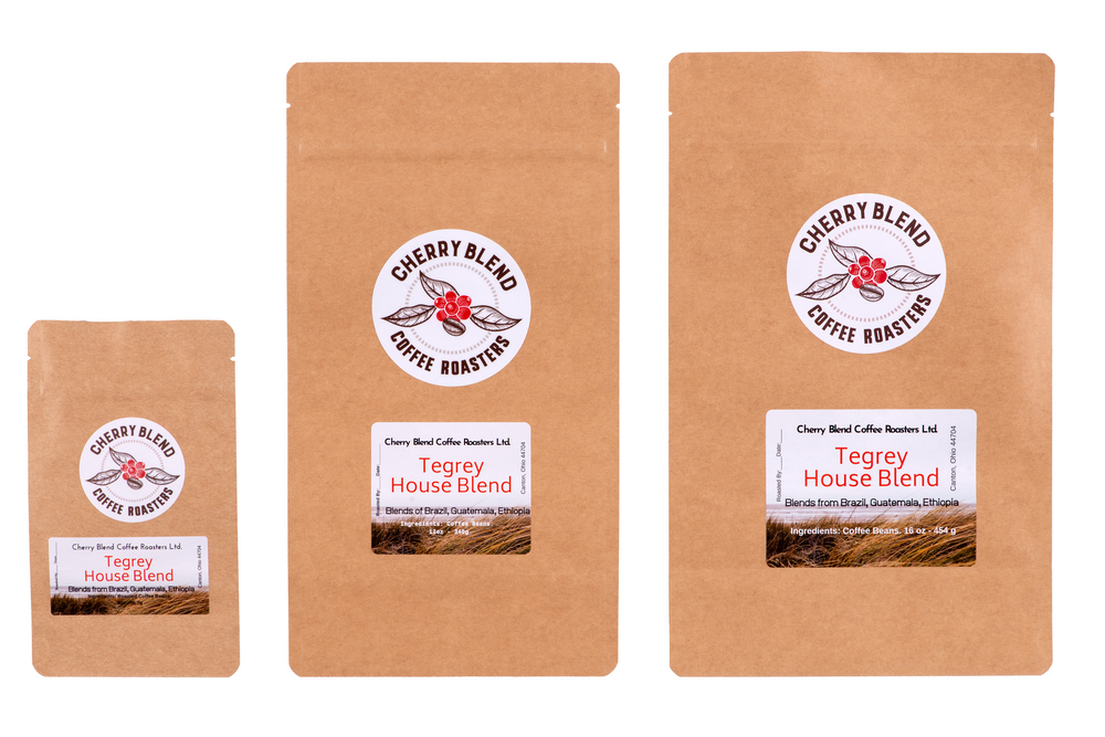 Cherry Blend House Blend Coffee, available in various bag sizes 