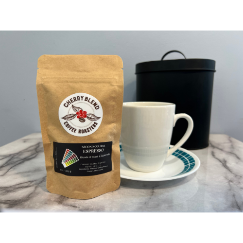 Espresso coffee, ready to make a fresh cup of coffee! 
