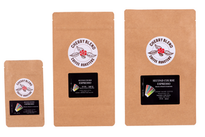 Espresso coffee, available in various bag sizes