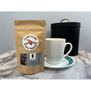 Papua New Guinea,, ready to make a fresh cup of coffee 