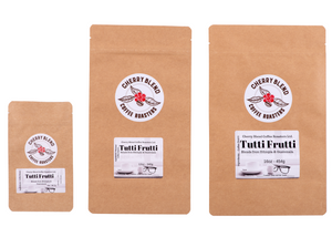 Tutti Frutti coffee, available in various bag sizes 
